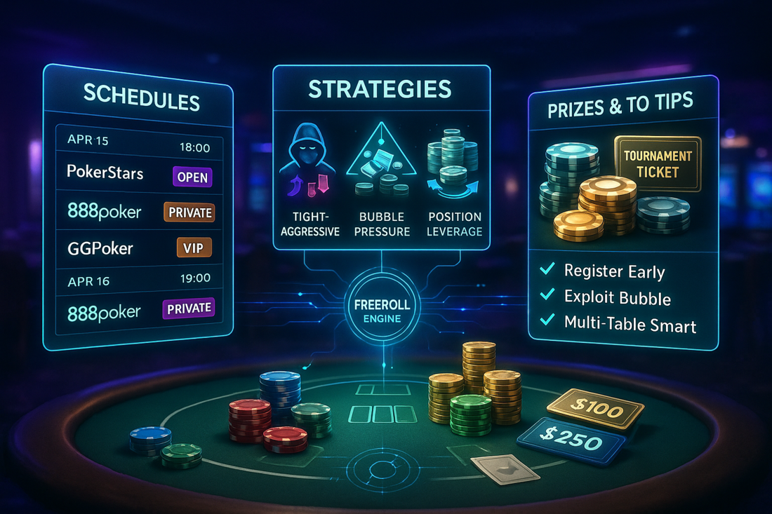 Freerolls in the best poker rooms
