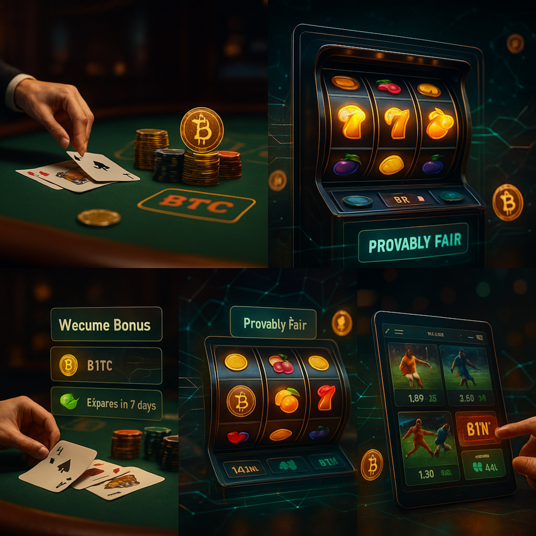Main types of BTC casino games